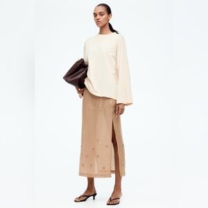 NWT H&M EMBELLISHED SHEER SKIRT